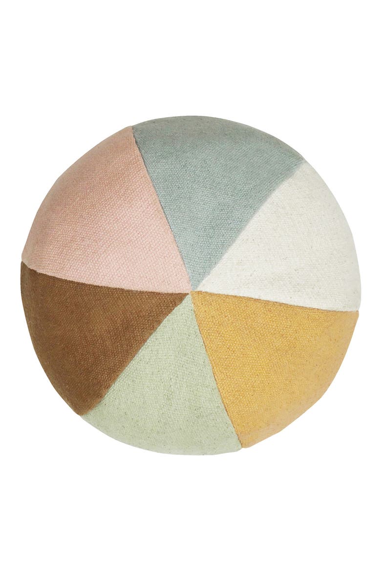 Beach Ball Cushion, Alternate, color, VINTAGE NUDE VINTAGE BLUE NATURAL