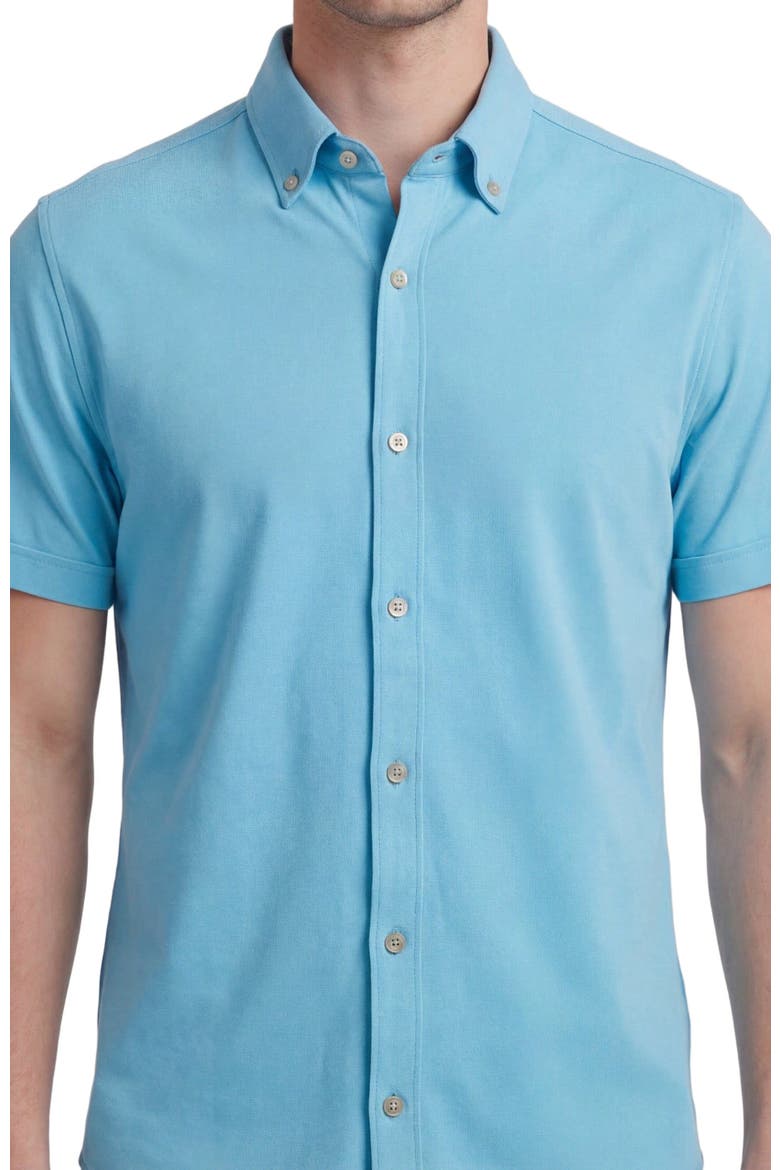 Mens Knit Shirt, Alternate, color, TEAL