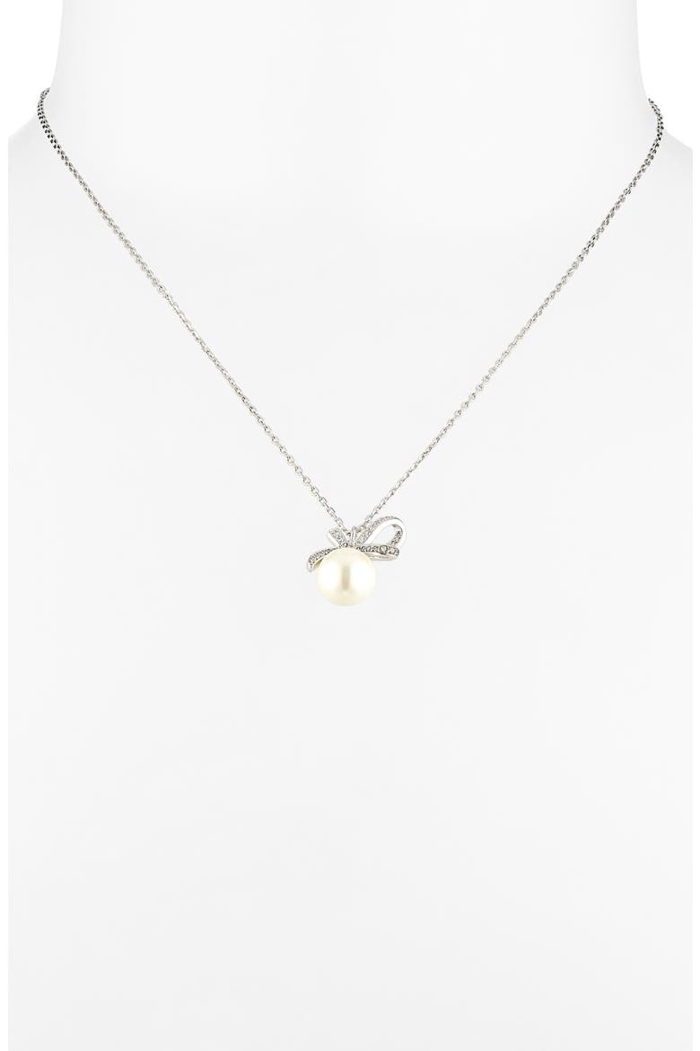 all tied up pendant necklace and stud earrings set, Alternate, color, CREAM/ SILVER.