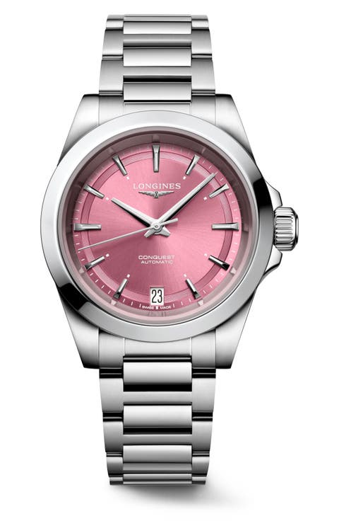 Conquest Automatic Bracelet Watch, 34mm