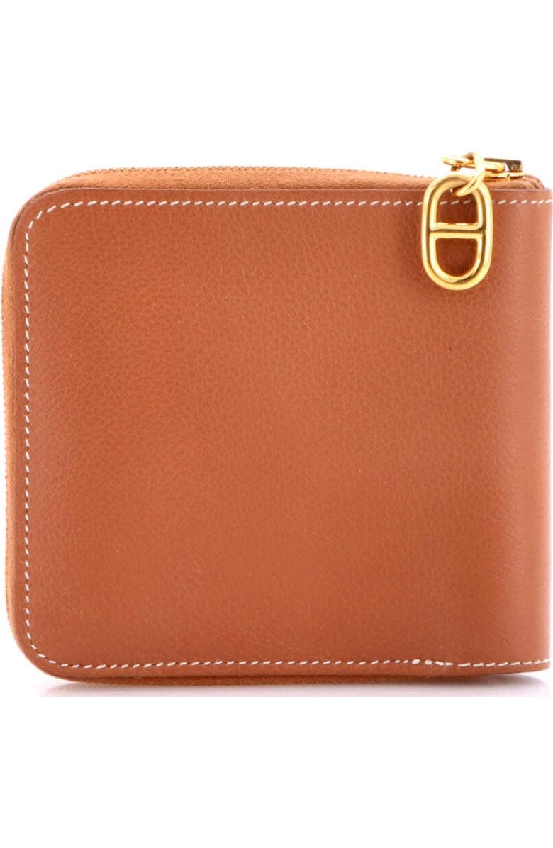 Pre-Owned Hermes Zipengo II Chaine d'Ancre Zip Wallet Leather, Alternate, color, Gold