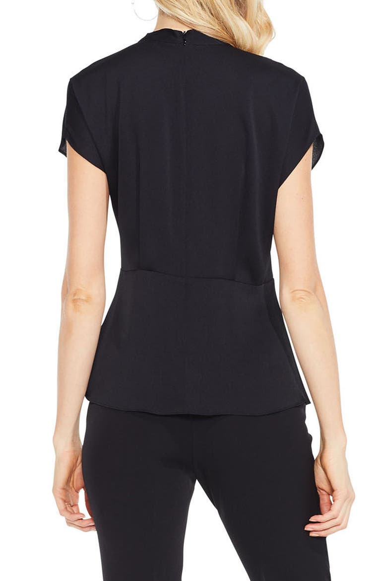 Twist Mock Neck Blouse, Alternate, color, RICH BLACK