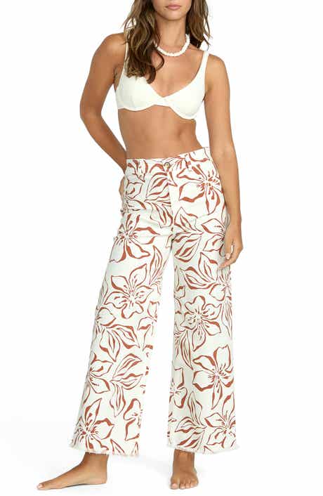 Billabong Free fall Print Wide Leg Twill Pants