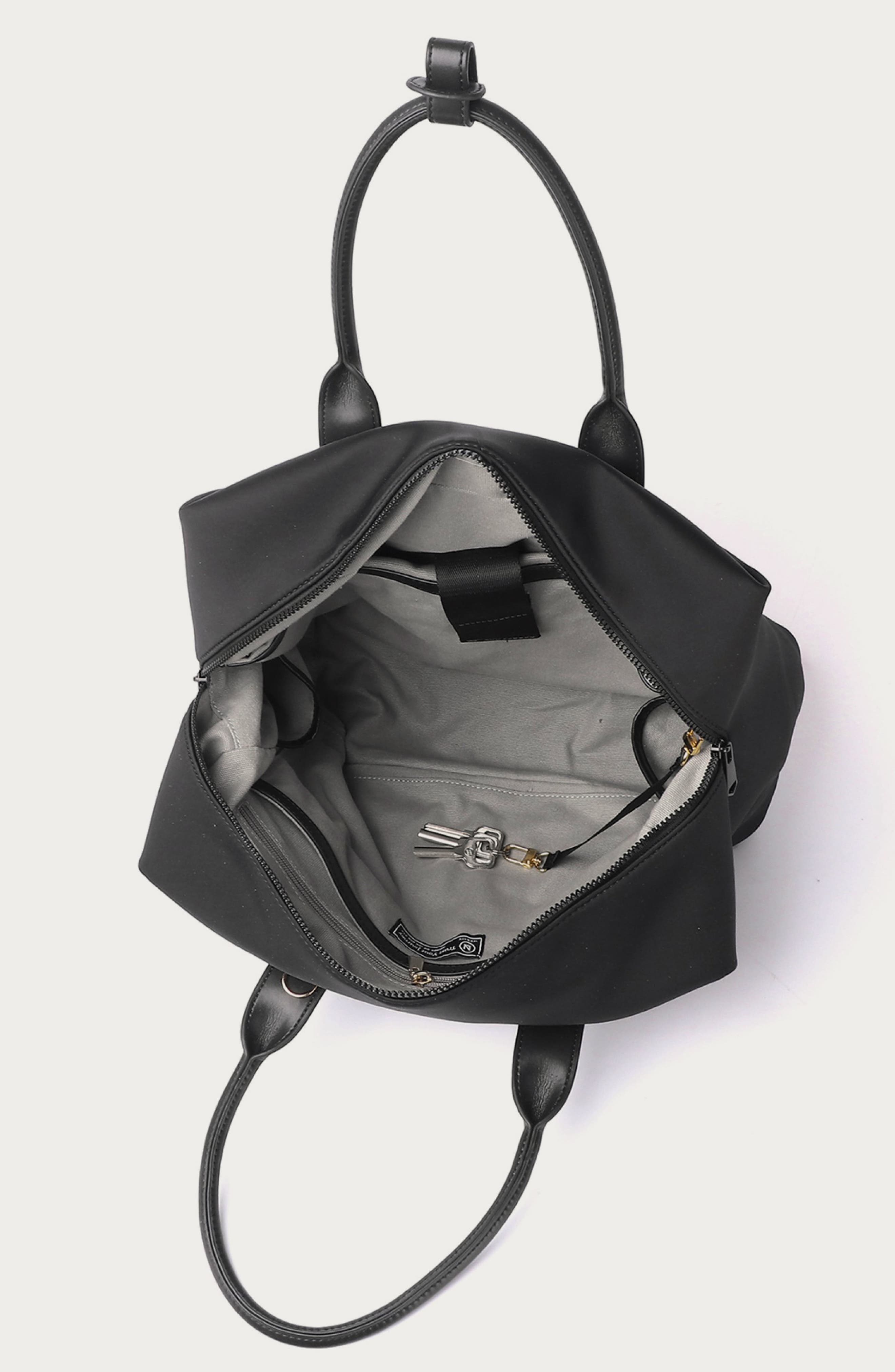 Lux and Nyx Large Origami Work Tote - 15-inch Laptop Bag, Alternate, color, Black