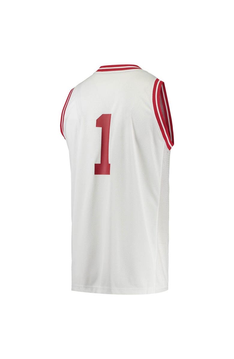 adidas Men's adidas #1 White Indiana Hoosiers Reverse Retro Jersey, Alternate, color, 
