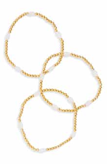 Panacea Set of 3 Beaded Stretch Bracelets
