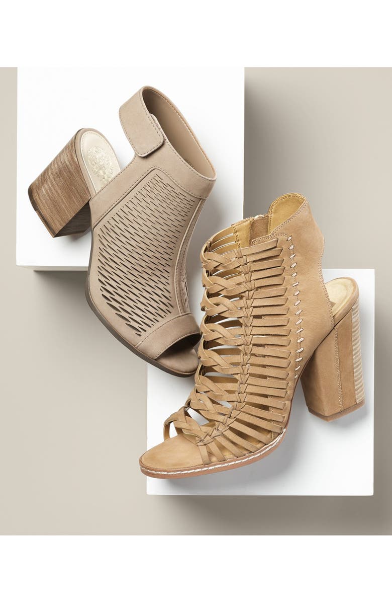 Vince Camuto 'Lavette' Perforated Peep Toe Bootie, Alternate, color,