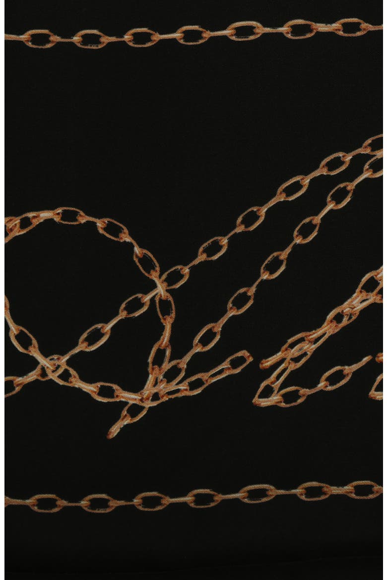 Allchains Silk Square Scarf, Alternate, color, BLACK