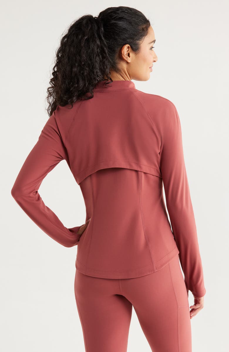 Zella Studio Luxe Active Jacket, Alternate, color, Red Jelly