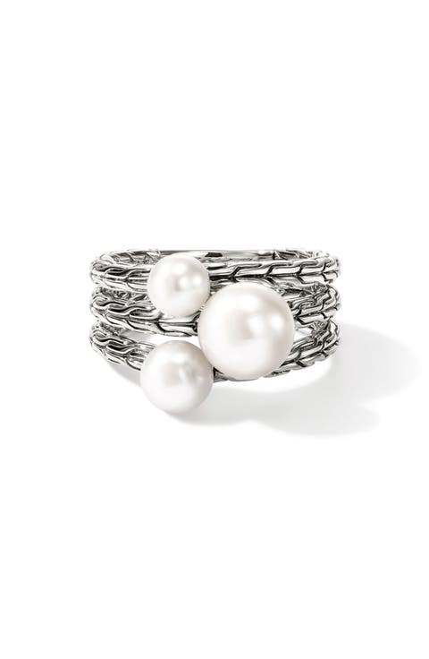 JH Essentials Pearl Three Row Ring