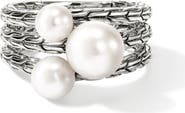 John Hardy JH Essentials Pearl Three Row Ring