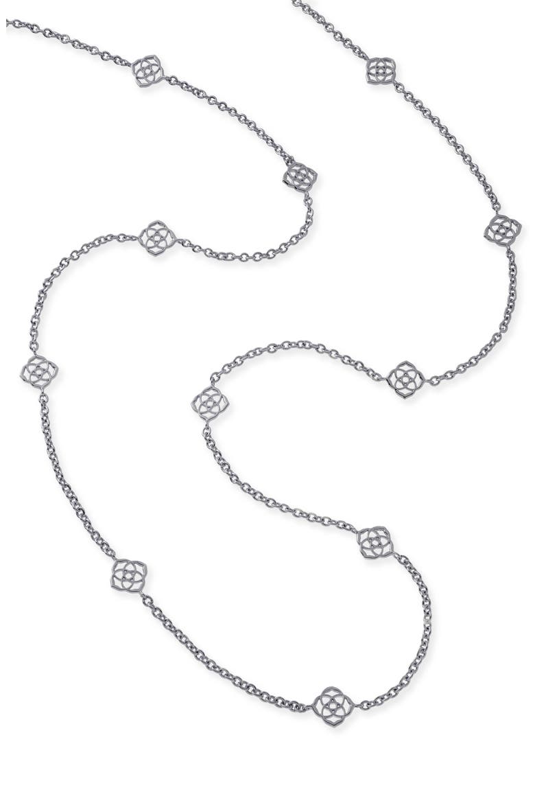 'Devalyn' Station Necklace, Alternate, color, SILVER