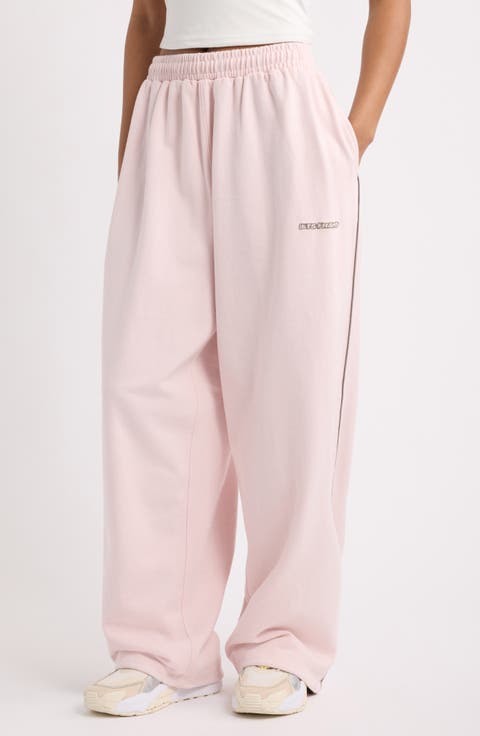 Harri Cotton Fleece Wide Leg Sweatpants