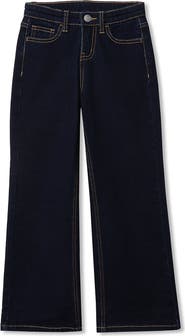 Lands' End Girls Wide Leg Denim Jeans