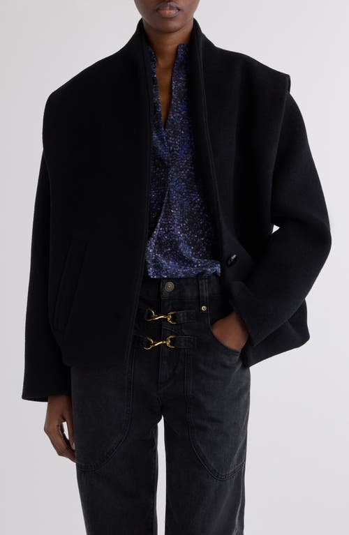 Isabel Marant Dyogo Wool Blend Felt Jacket In Black