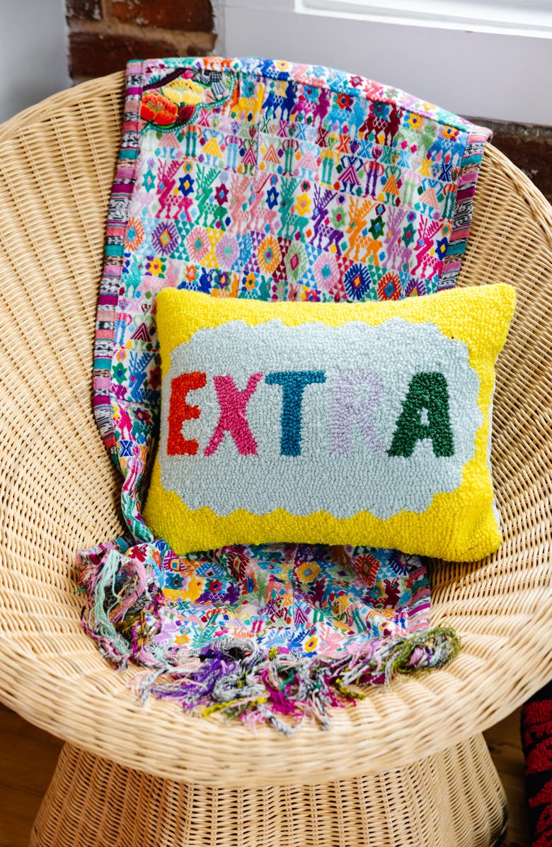 Furbish Extra Hook Pillow, Alternate, color, Yellow, Multi