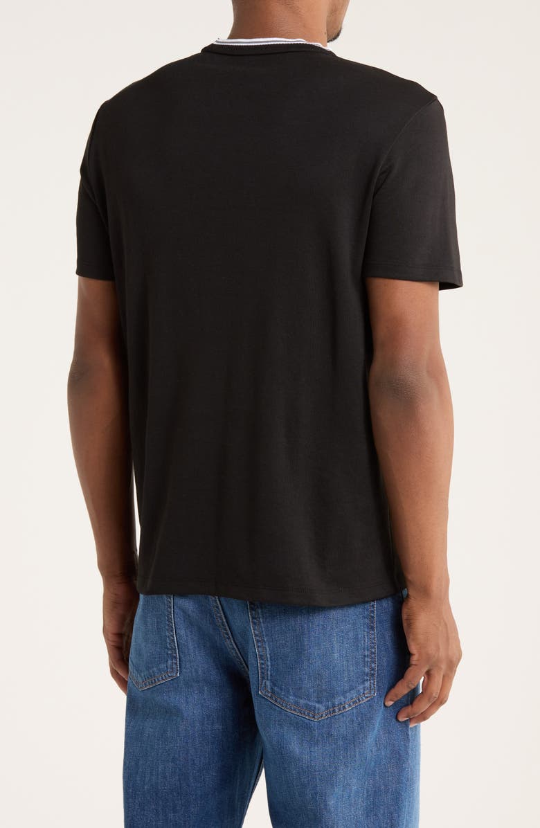 Calvin Klein Tech Interlock Jacquard Crewneck T-Shirt, Alternate, color, Black