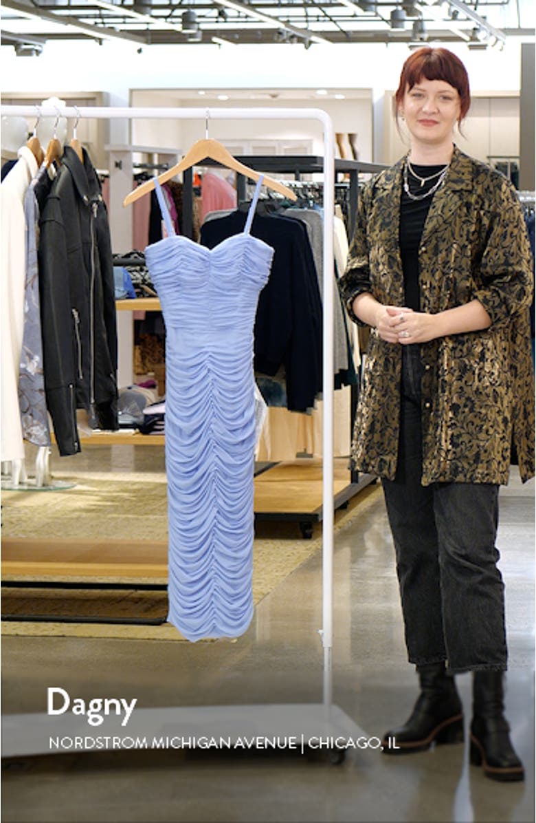 Heather Center Ruched Strapless Body-Con Dress, sales video thumbnail