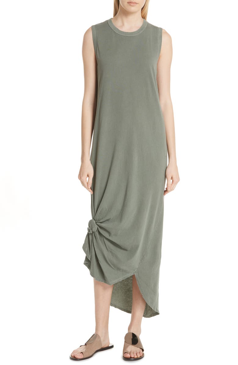 THE GREAT. Knotted Muscle Tank Dress, Main, color,