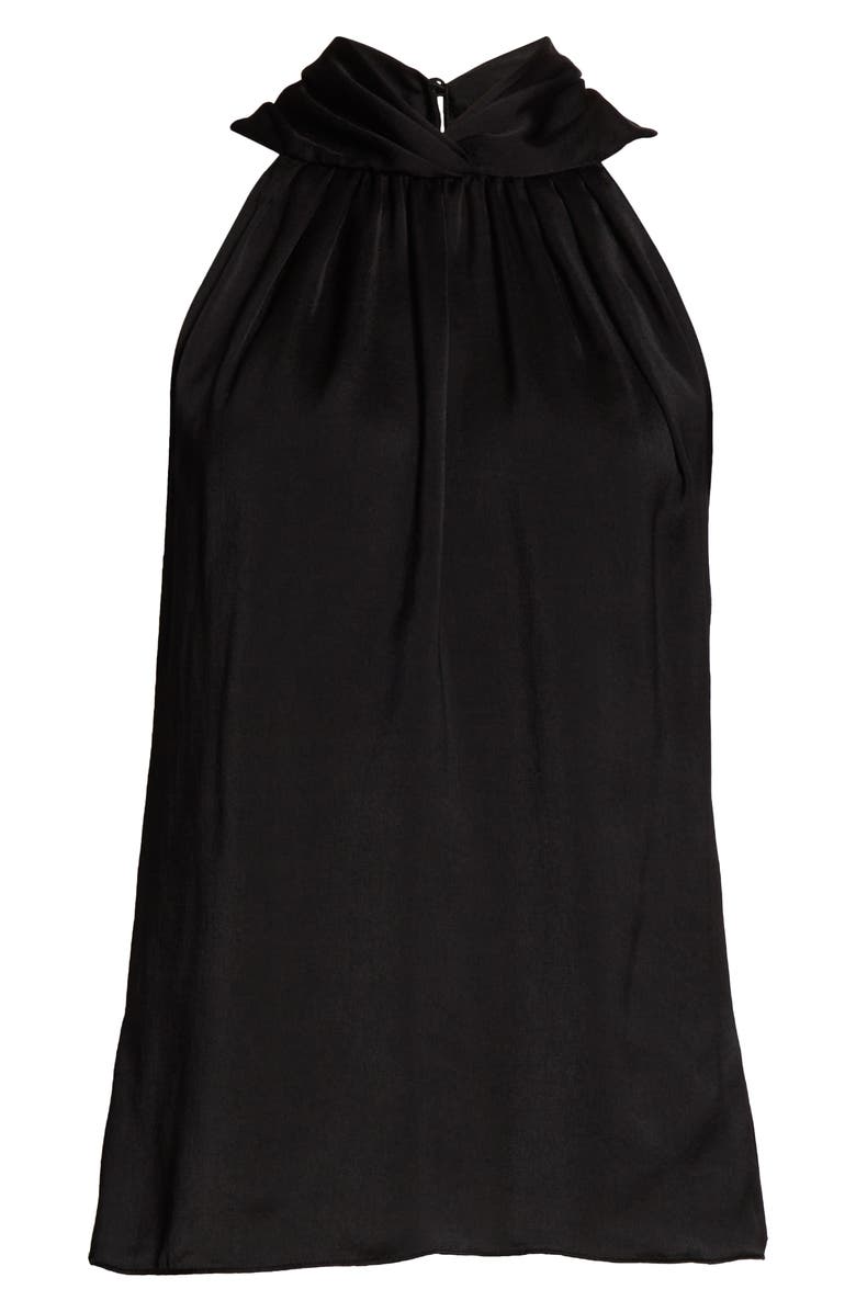 KOBI HALPERIN Deanne Hammered Satin Halter Neck Blouse, Alternate, color, 