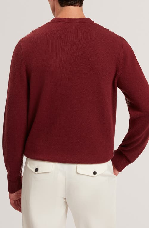 Ted Baker Frankez Textured Herringbone Sweater In Burgundy