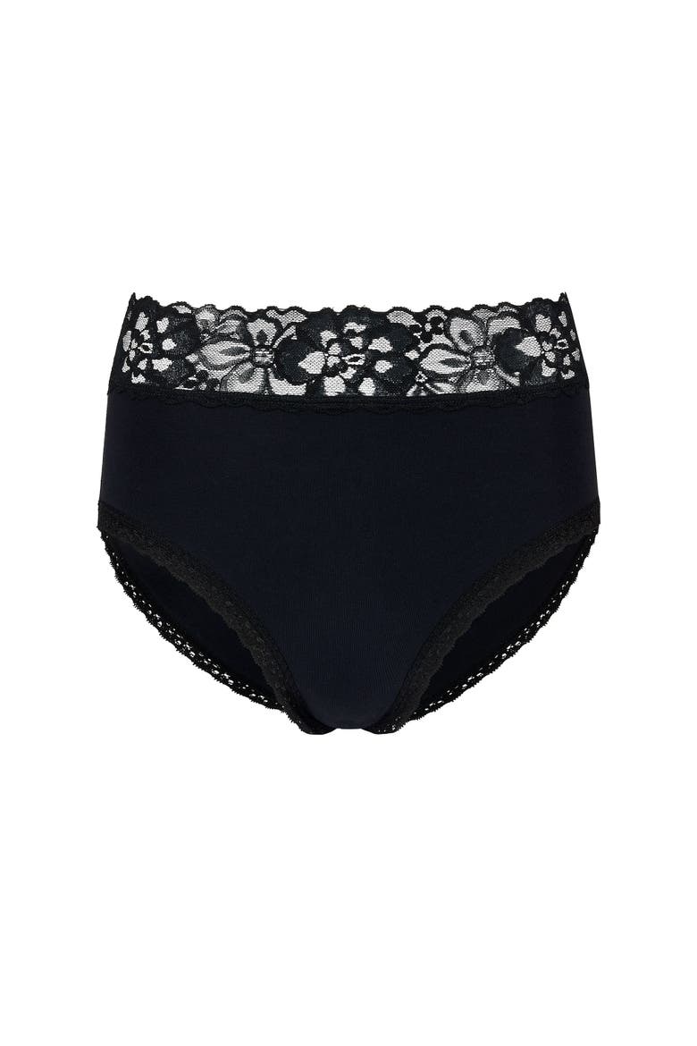 Colline High Waisted Panties, Alternate, color, Black