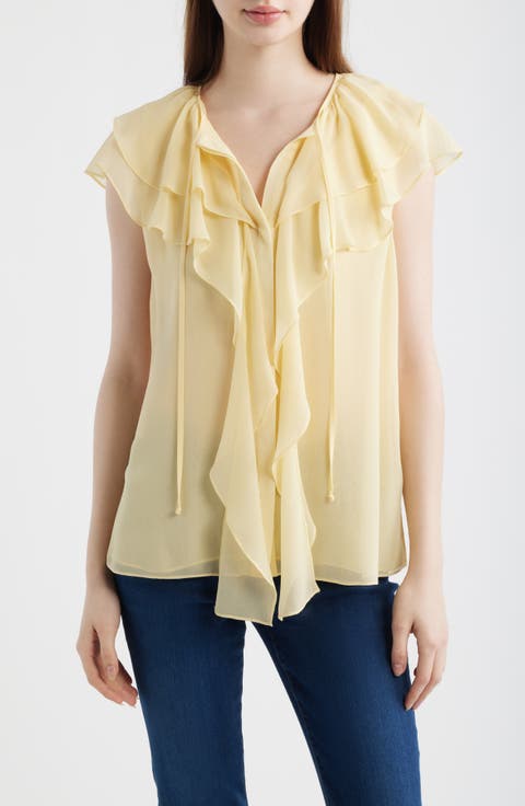Maren Ruffle Cap Sleeve Top