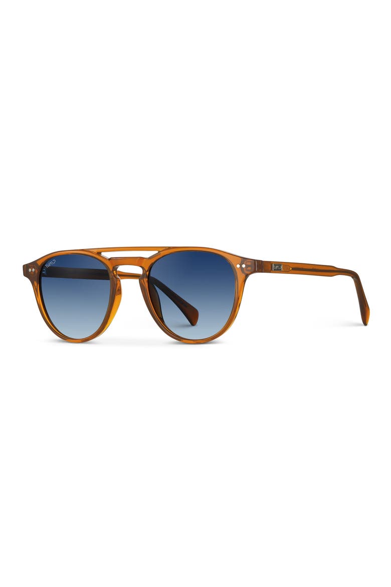 Easton - 49mm Round Aviator Polarized Sunglasses, Alternate, color, Desert Orange