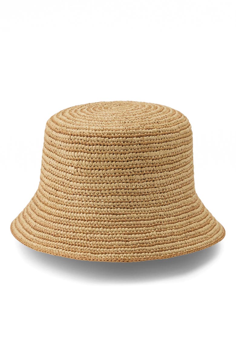 Helen Kaminski Nala Raffia Bucket Hat, Alternate, color, Natural/ Golden Harvest