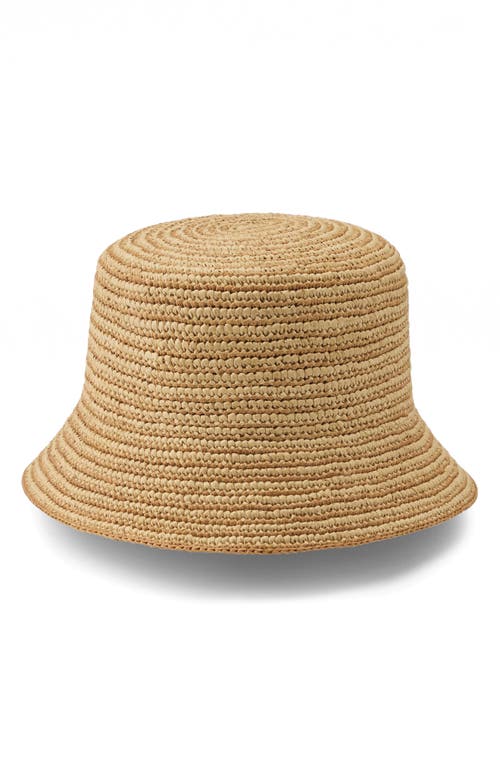 Helen Kaminski Bella Packable Straw Bucket Hat In Natural/golden Harvest