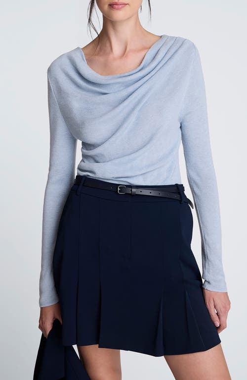 Kenneth Cole Asymmetric Drape Sweater In Blue