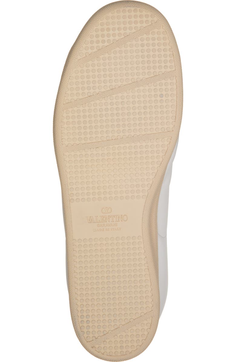 Valentino Garavani Calfskin Leather Sneaker, Alternate, color, Bianco/ Green Briar/ Bianco