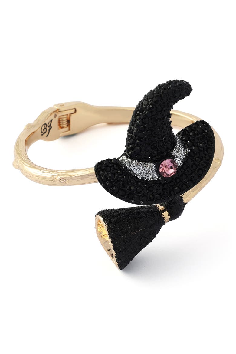 Witch Hat & Broom Bypass Bracelet, Alternate, color, PINK