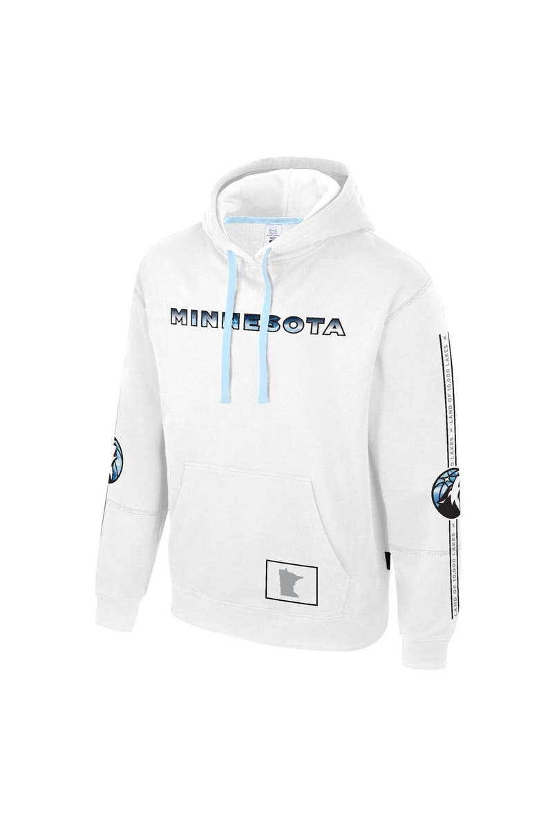 Stadium Essentials Unisex Stadium Essentials White Minnesota Timberwolves 2024/25 City Edition Star Pullover Hoodie, Alternate, color,