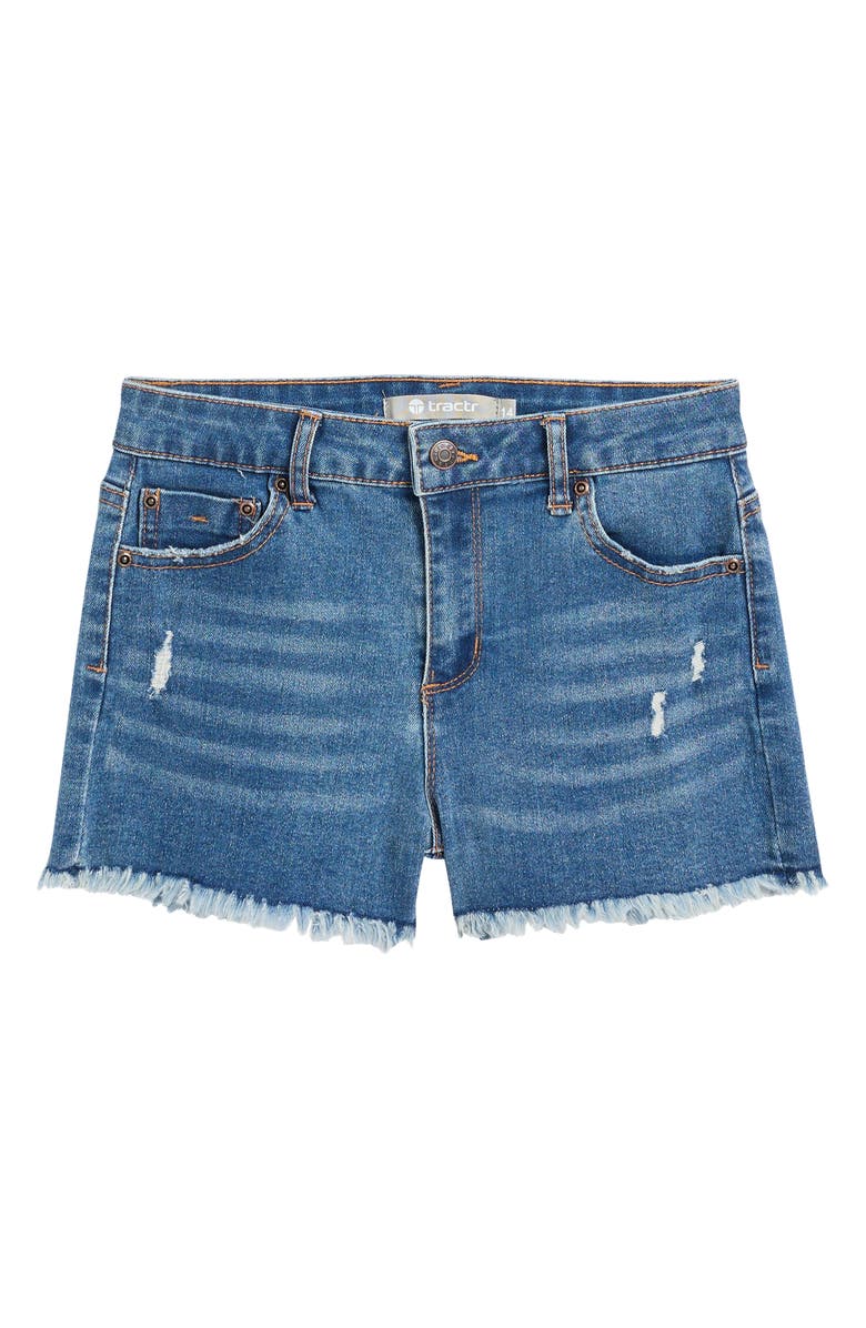 Tractr Kids' Brittany Distressed Denim Shorts, Main, color, 