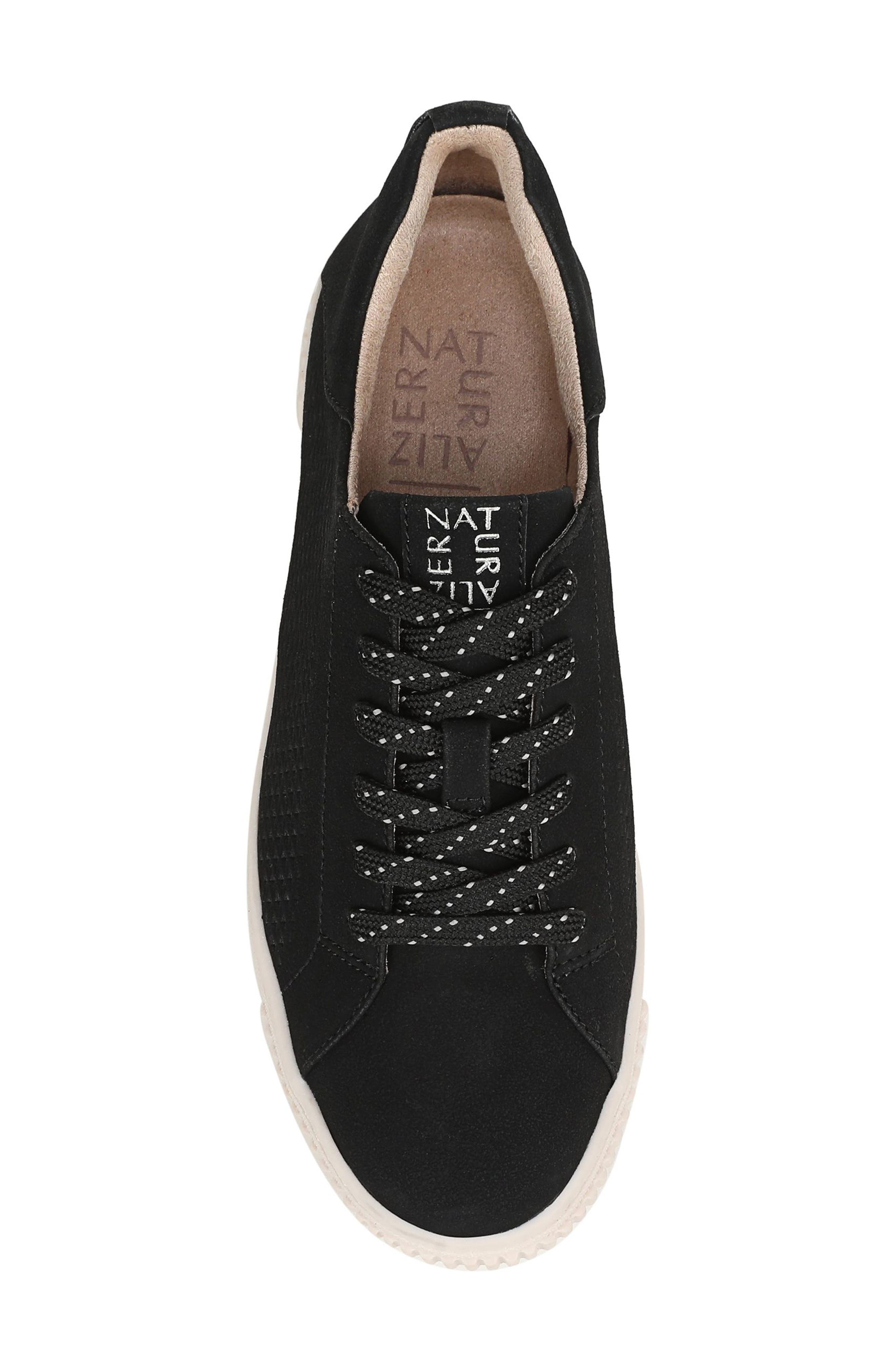 Turner Perforated Platform Sneaker, Alternate, color, BLACK FAUX LEATHER