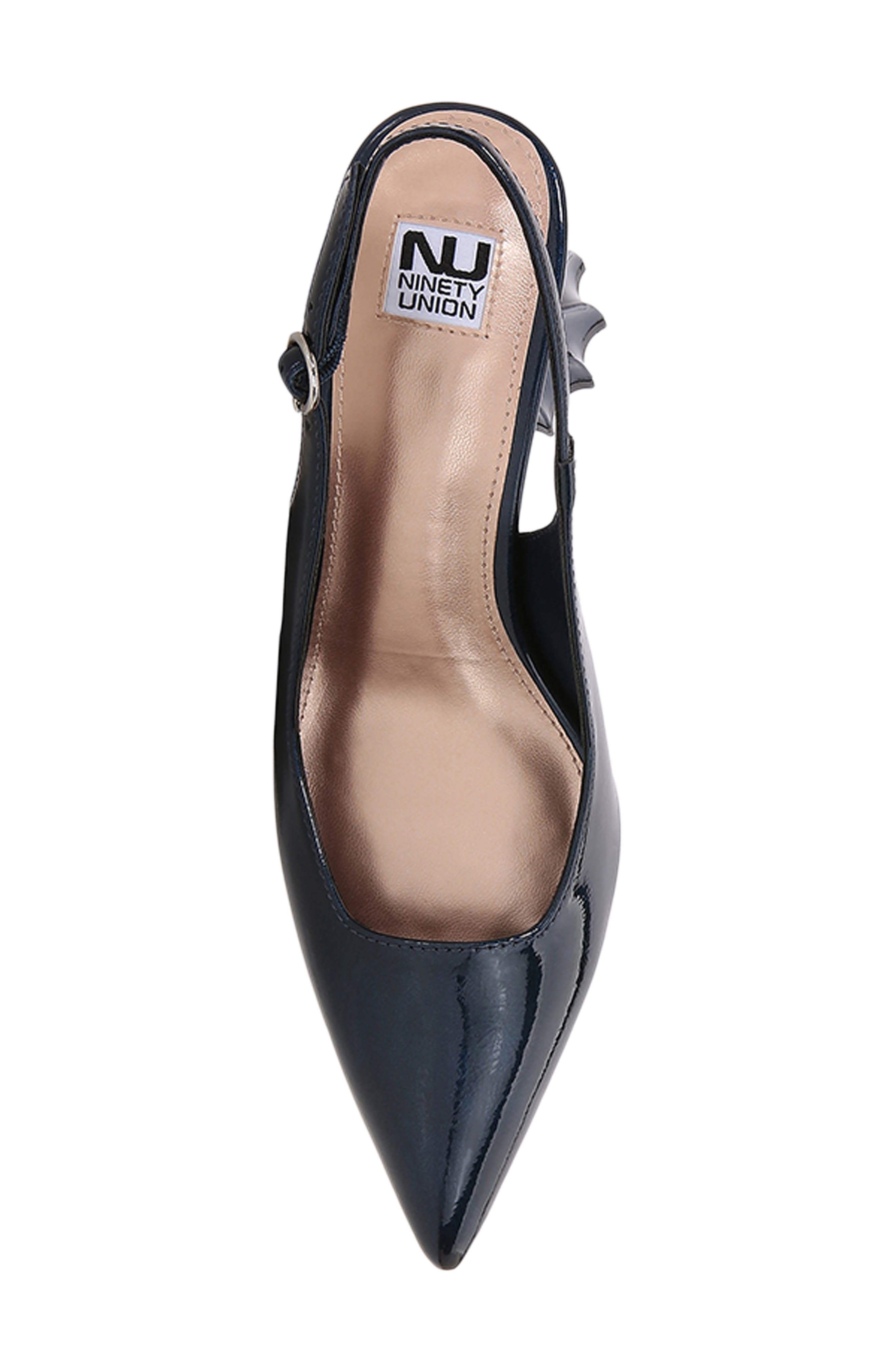 Carla Pointed Toe Slingback Pump, Alternate, color, NAVY