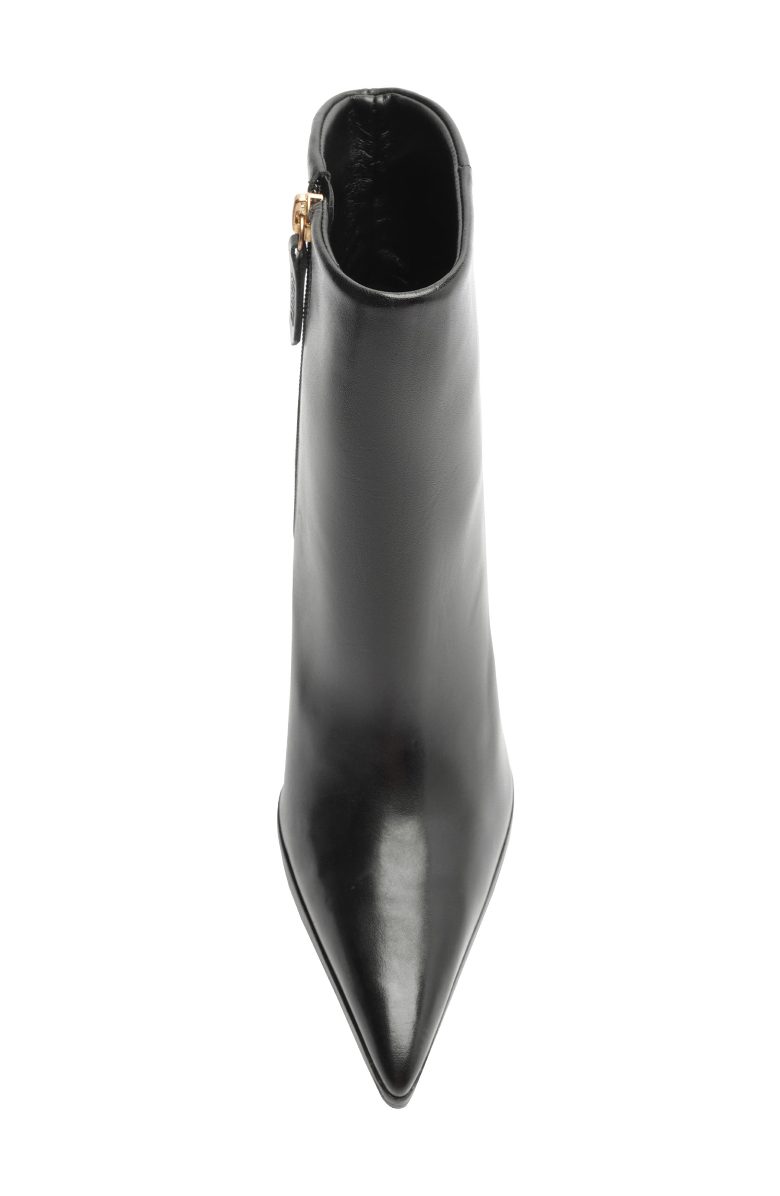 Schutz Mikki Pointed Toe Block Heel Bootie, Alternate, color, Black