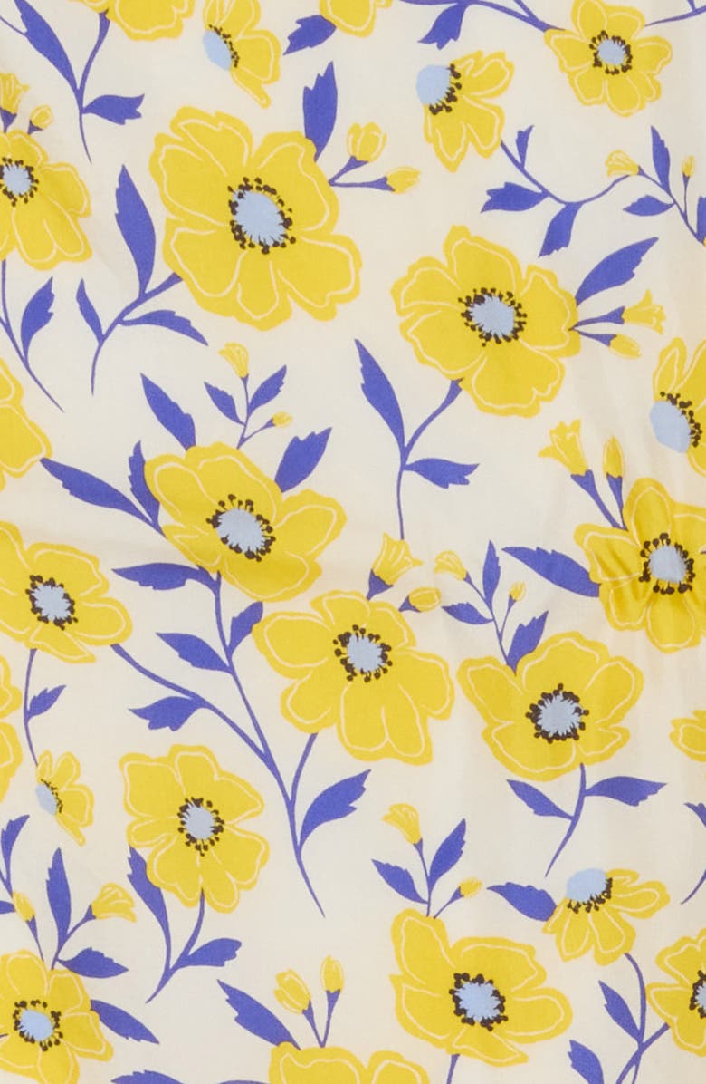 Kate Spade New York sunshine floral silk square scarf, Alternate, color, Cream