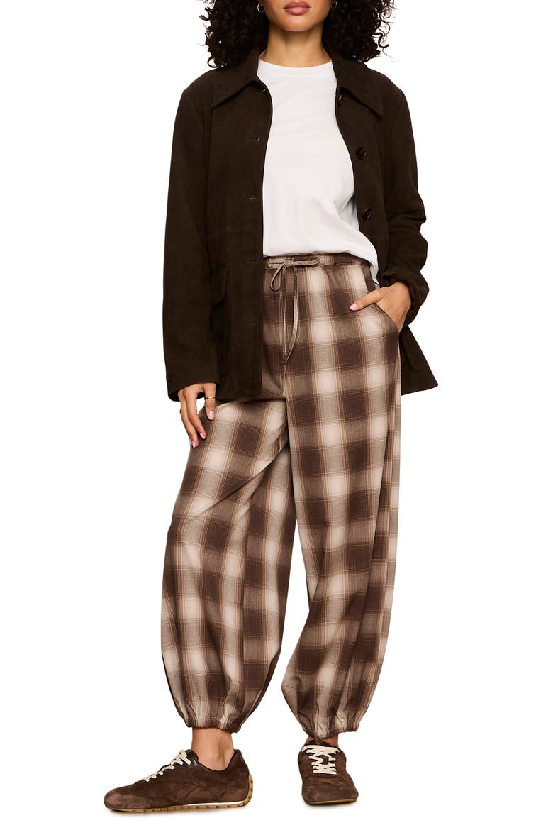 Float On Balloon Pants, Alternate, color, COCOA POWDER BROWN PLAID