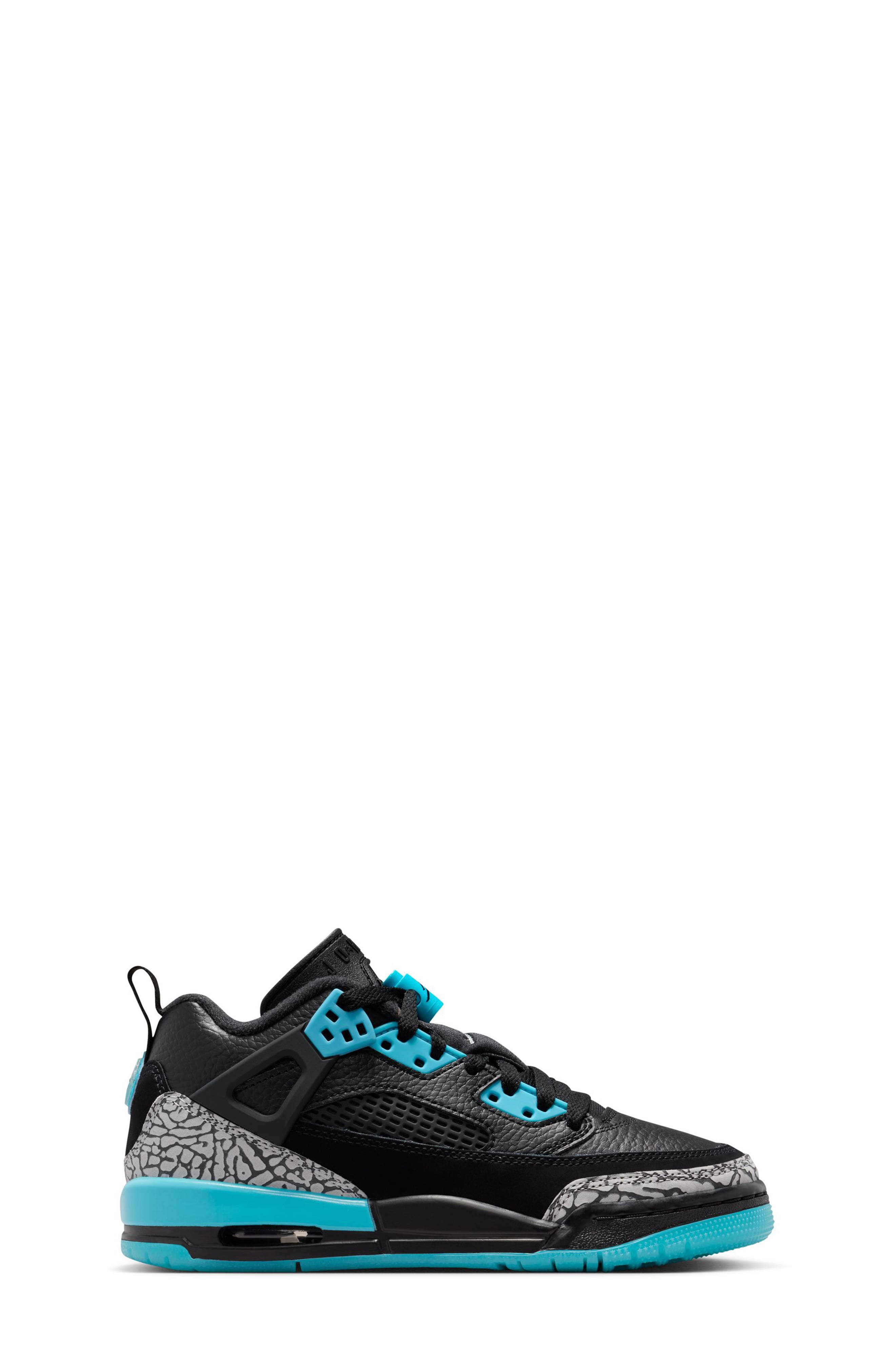 Jordan Kids' Spizike Low Sneaker, Alternate, color, Black/ Wolf Grey/ Blue