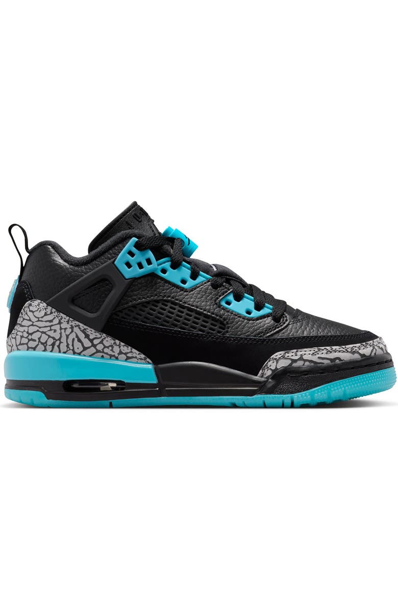 Jordan Kids' Spizike Low Sneaker, Alternate, color, Black/ Wolf Grey/ Blue