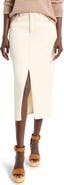 NIC+ZOE Front Slit Denim Midi Skirt