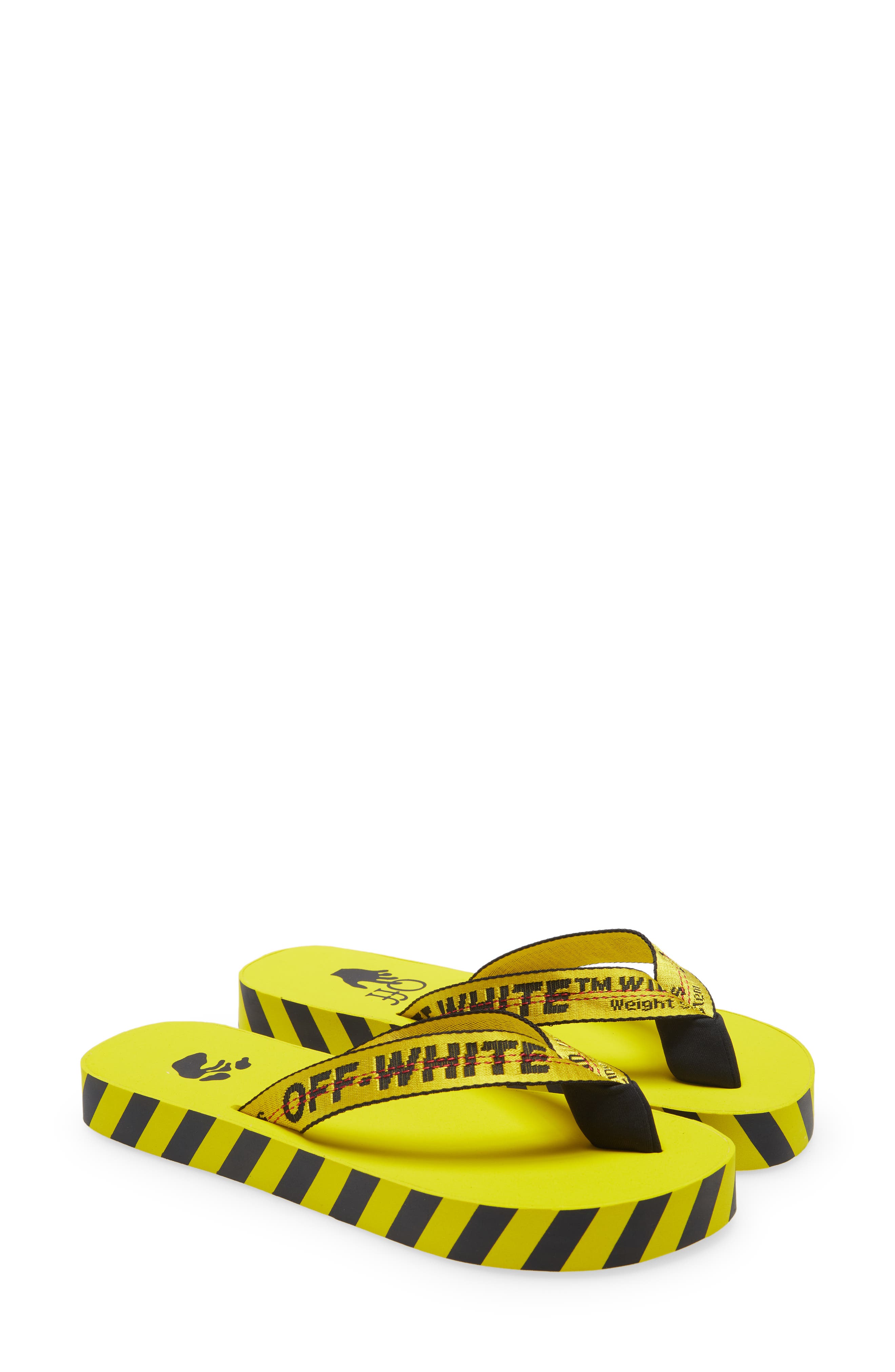 Off-White Industrial Logo Platform Flip Flop, Main, color, 