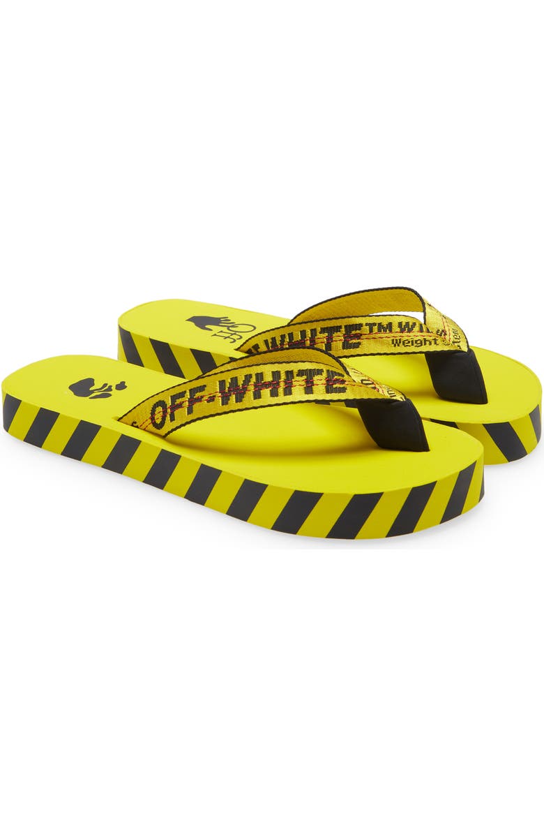 Off-White Industrial Logo Platform Flip Flop, Main, color,