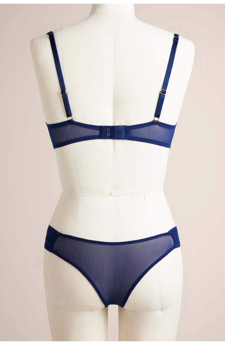 Scarlett Gasque Plunge Tallulah Bra, Alternate, color, Midnight Blue
