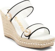 KARL LAGERFELD PARIS Carsen Espadrille Platform Wedge Sandal
