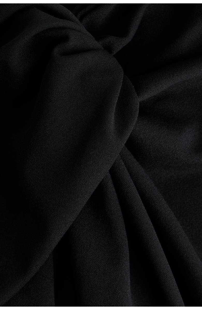 H&M Twisted-detail Trousers, Alternate, color, Black