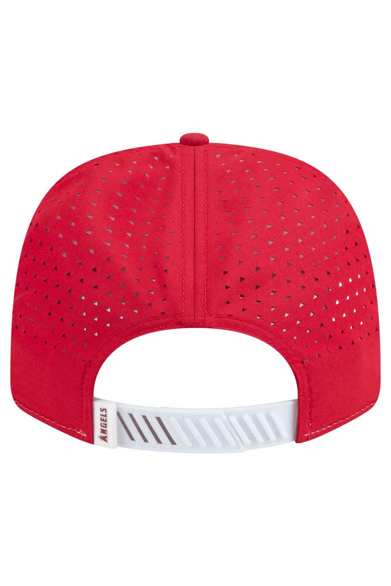 Men's New Era White/Red Los Angeles Angels Established Patch 9SEVENTY Adjustable Hat, Alternate, color, White