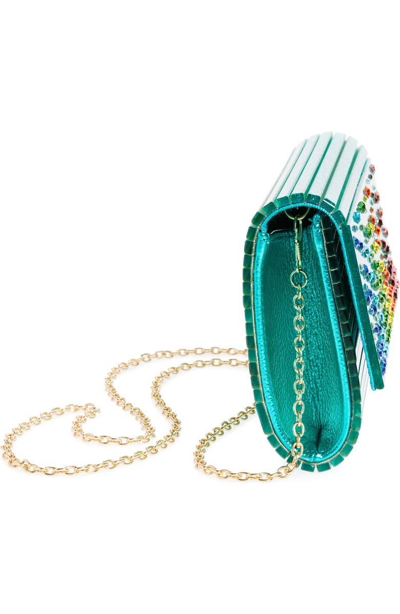 Kurt Geiger London Party Glitter Envelope Clutch, Alternate, color, Turquoise/ Aqua